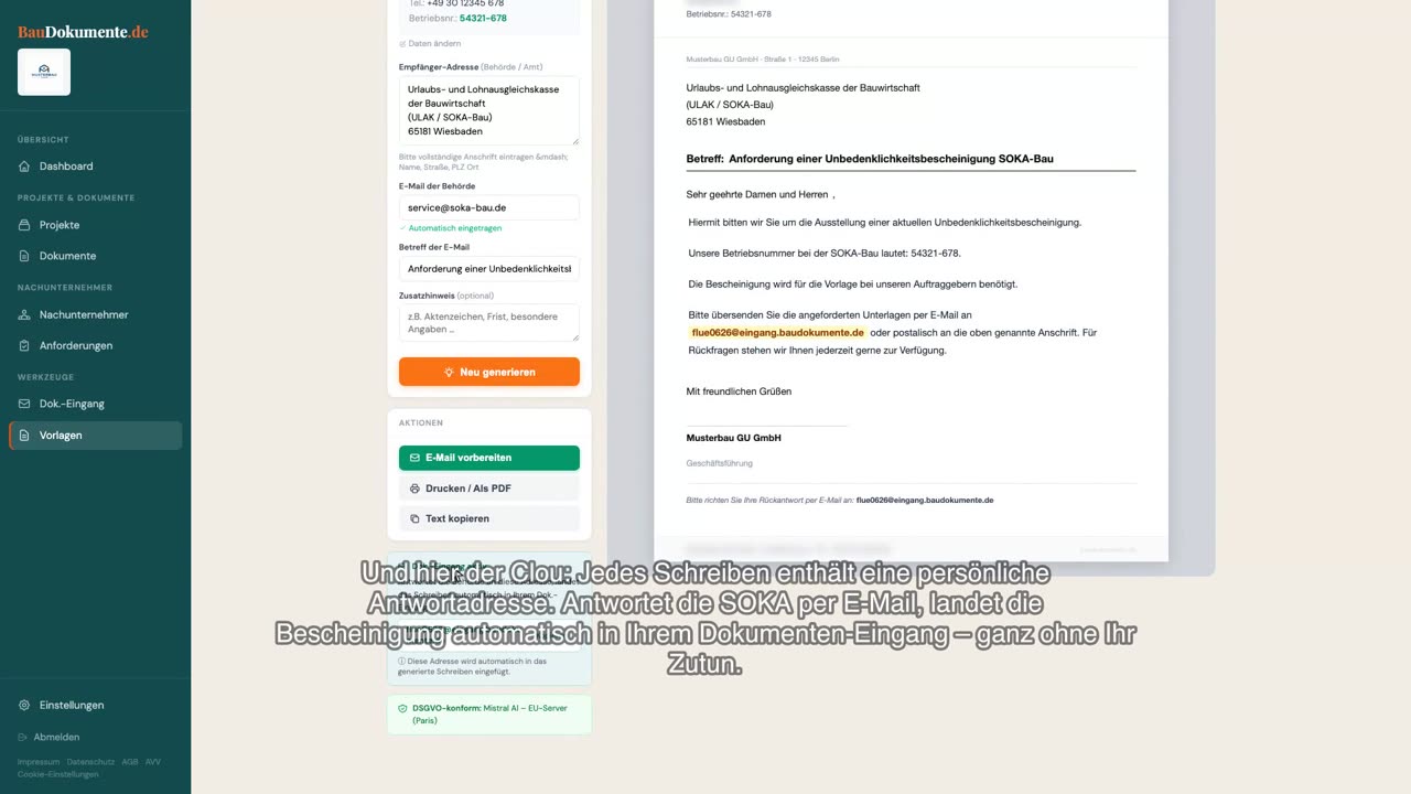 SOKA-BAU Unbedenklichkeitsbescheinigung anfordern – in 2 Minuten statt per Post – Vorschaubild